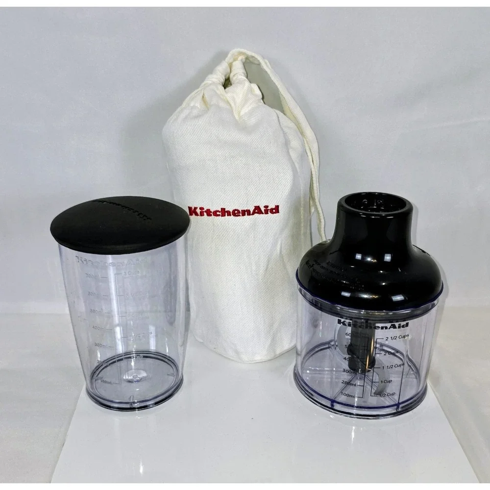 KitchenAid 3-Speed Immersion Hand Blender Whisk  Chopper RR-KHB2351cu Silver